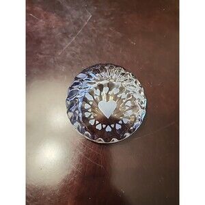 Lenox Crystal Etched Hearts Paperweight